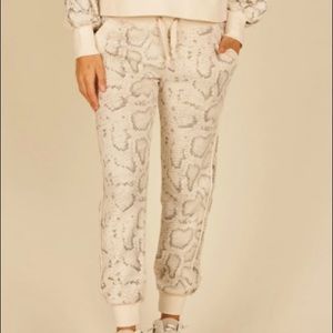 Fleece Snakeskin Joggers